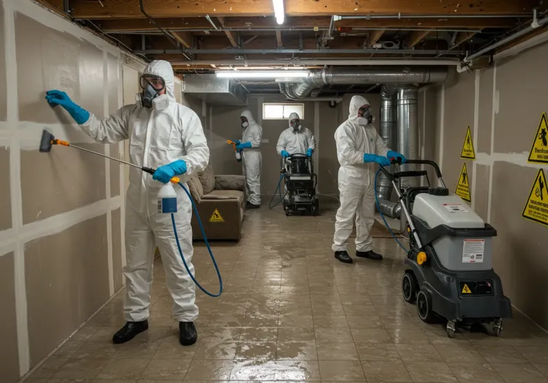 Basement Moisture Removal and Structural Drying process in Carthage, MO